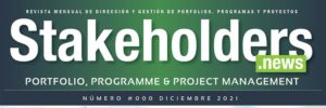 Cabecera de la Revista Mensual de Dirección y Gestión de Porfolios, Programas y Proyectos Stakeholders.news