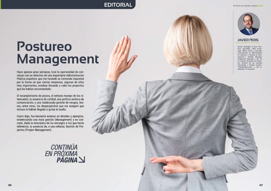 Postureo Management Editorial de Javier Peris en la Revista Stakeholders.news