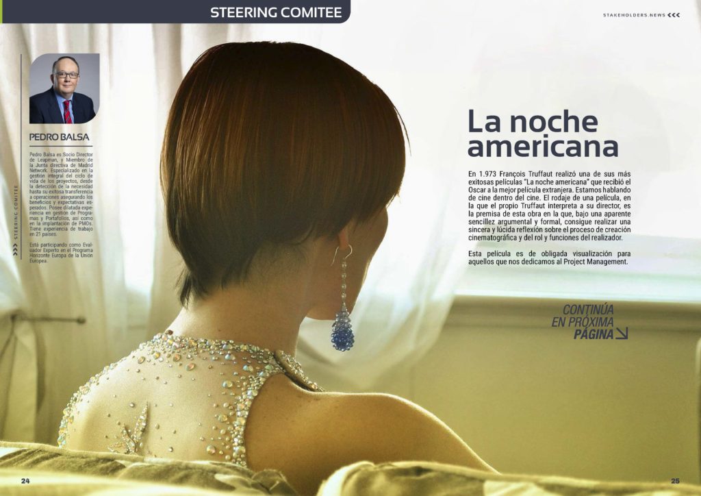 Artículo "La Noche americana" de Pedro Balsa en la Sección "Steering Comitee" de la Revista Stakeholders.news