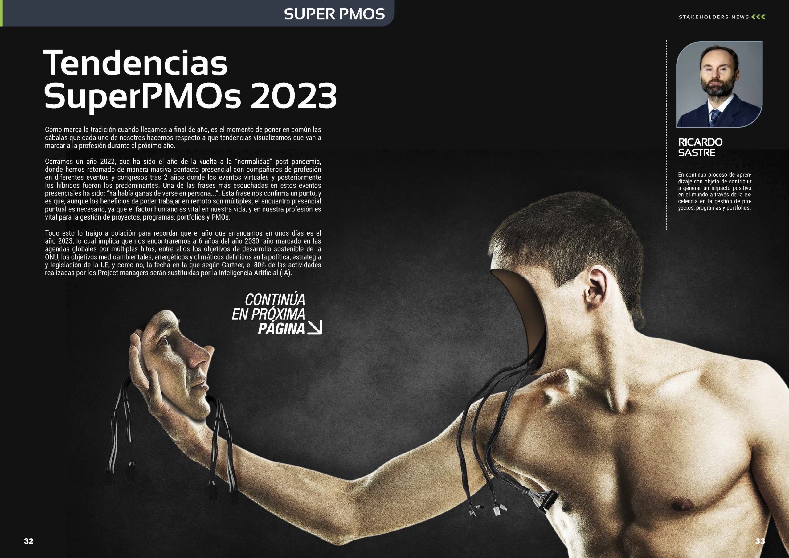 Artículo "Tendencias SuperPMOs 2023" de Ricardo Sastre en la Revista Stakeholders.news