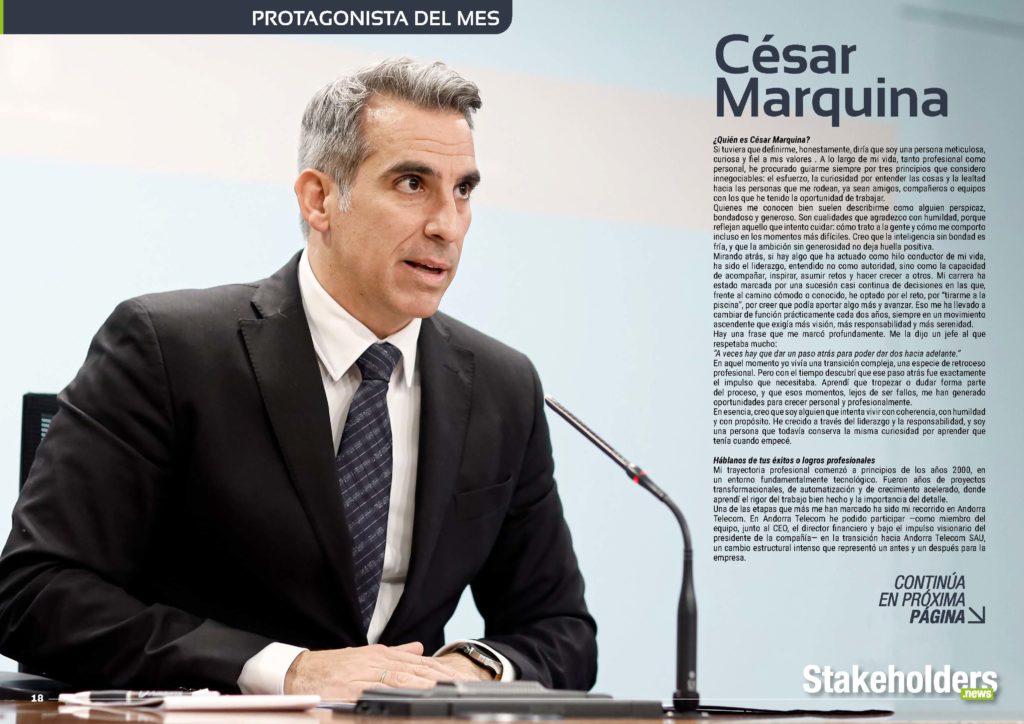 Cesar Maquina en la Sección "Protagonista del Mes" de la edición de diciembre de 2025 #ST045 de la revista mensual Stakeholders.news La Revista Líder de la Alta Dirección y los Profesionales de Gobierno, Dirección y Gestión de Porfolios, Programas y Proyectos.