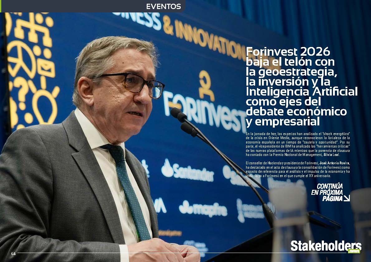"Forinvest 2026 baja el telón con la geoestrategia, la inversión y la Inteligencia Artificial como ejes del debate económico y empresarial." Crónica de FORINVEST en la sección "Eventos" de la edición de marzo de 2025 #ST048 de la revista mensual Stakeholders.news La Revista Líder de la Alta Dirección y los Profesionales de Gobierno, Dirección y Gestión de Porfolios, Programas y Proyectos.