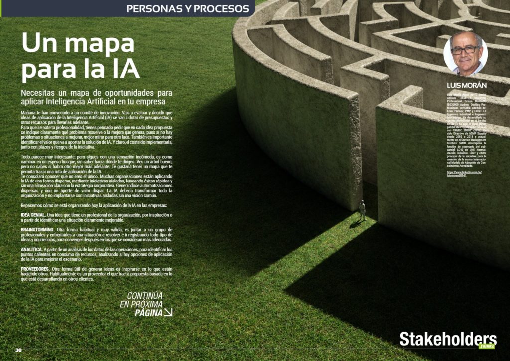 Stakeholders.news #ST054 Octubre 2026. Personas y Procesos: Un mapa para la IA